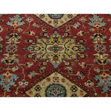 Shahbanu Rugs Red Karajeh Design Pure Wool Hand-Knotted Oriental Rug (3'10" x 6'0") - 3'10" x 6'0"