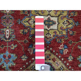 Shahbanu Rugs Red Karajeh Design Runner Pure Wool Hand Knotted Oriental Rug (2'6" x 8'0") - 2'6" x 8'0"