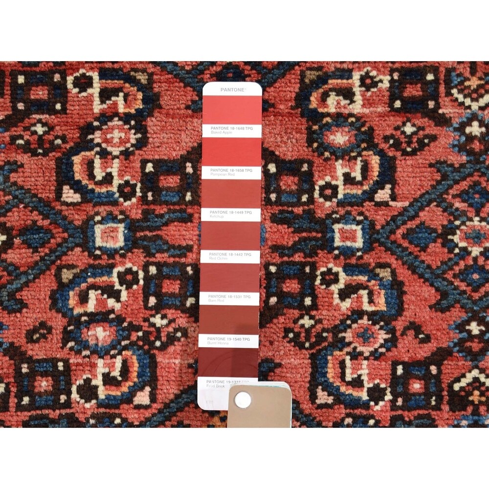 Shahbanu Rugs Red New Persian Hussainabad Pure Wool Hand-Knotted Oriental Rug (5'3" x 6'8") - 5'3" x 6'8"