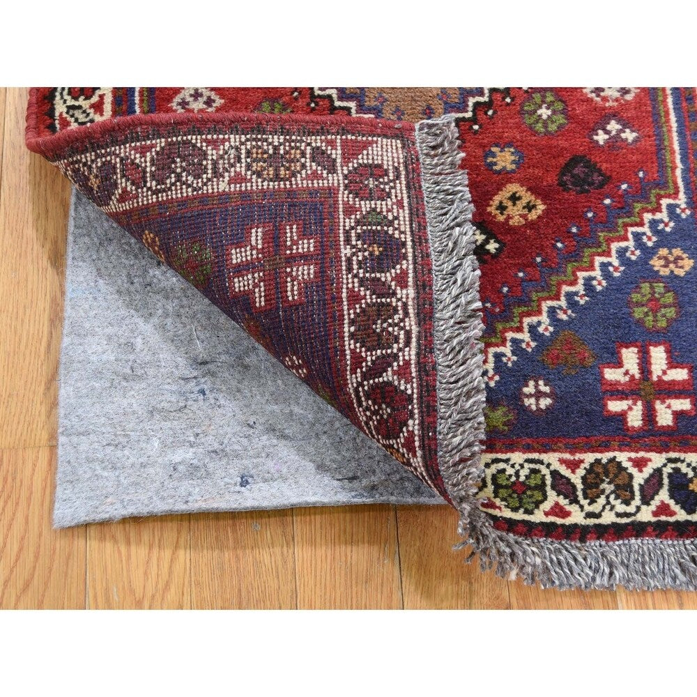 Shahbanu Rugs Red New Pure Wool Hand-knotted Runner Oriental Rug (2'3" x 6'0") - 2'3" x 6'0"
