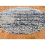 Shahbanu Rugs Round Broken Mosaic Design Wool And Silk Hand-Knotted Rug (10'0" x 10'0") - 10'0" x 10'0"