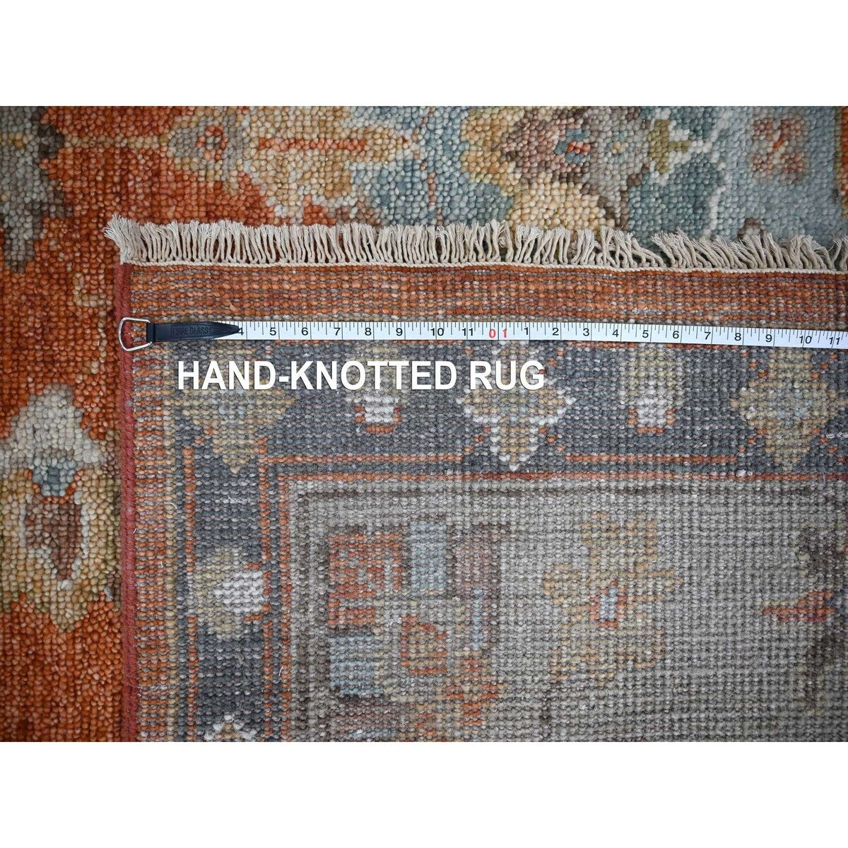 Shahbanu Rugs Rust Red, Wool Hand Knotted, Ushak Design, Supple Collection Thick and Plush, Oriental Rug (10'0" x 13'9")