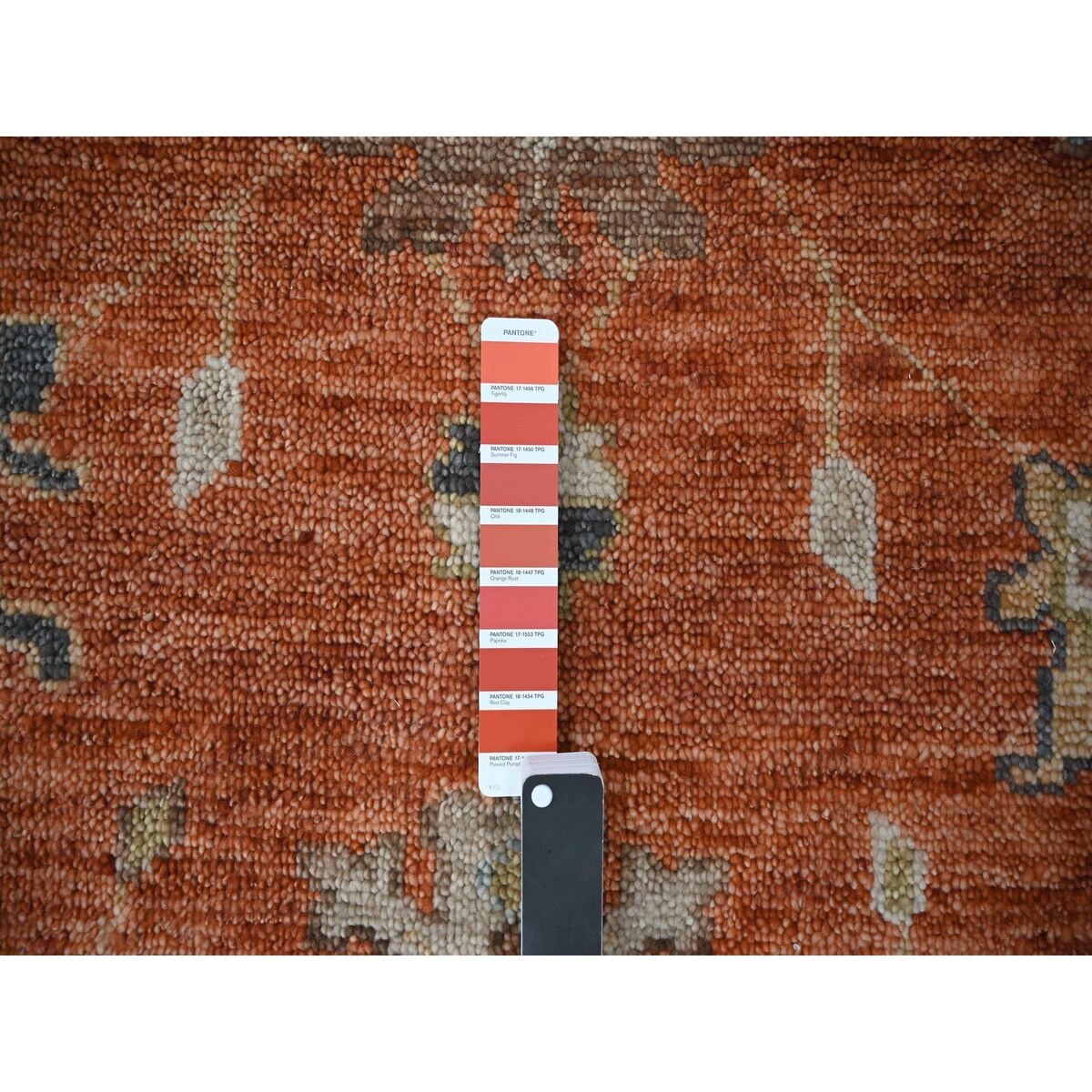 Shahbanu Rugs Rust Red, Wool Hand Knotted, Ushak Design, Supple Collection Thick and Plush, Oriental Rug (10'0" x 13'9")