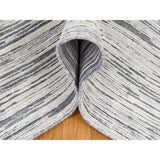 Shahbanu Rugs Silk with Oxidized Wool Gabbeh Design Hi-Lo Pile Oriental Rug (9'1" x 12'3") - 9'1" x 12'3"