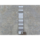 Shahbanu Rugs Silver Wash Peshawar with Khotan Design Pure Wool Hand Knotted Oriental Rug (8'0" x 9'6") - 8'0" x 9'6"