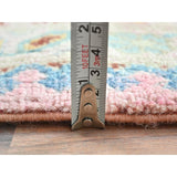 Shahbanu Rugs Soft Pink Pure Wool Special Kazak with Star Medallion Design Natural Dyes Hand Knotted Oriental Rug (8'1" x 9'10")