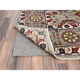Shahbanu Rugs Spanish Gray Afghan Sultani All Over Floral Pattern Hand Knotted Pure Wool Vegetable Dyes Oriental Rug 8'10"x11'7