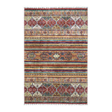 Shahbanu Rugs Super Kazak ColorFul Khorjin Design Pure Wool Hand Knotted Oriental Rug (6'0" x 9'0") - 6'0" x 9'0"