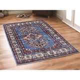 Shahbanu Rugs Super Kazak Pure Wool Geometric Design Hand-Knotted Oriental Rug (3'0" x 3'9") - 3'0" x 3'9"