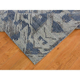 Shahbanu Rugs THE COMPLEXION,Silk With Oxidized Wool Hand-Knotted Modern Rug (8'9" x 12'2") - 8'9" x 12'2"