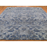 Shahbanu Rugs THE COMPLEXION,Silk With Oxidized Wool Hand-Knotted Modern Rug (8'9" x 12'2") - 8'9" x 12'2"