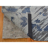Shahbanu Rugs THE COMPLEXION,Silk With Oxidized Wool Hand-Knotted Modern Rug (8'9" x 12'2") - 8'9" x 12'2"