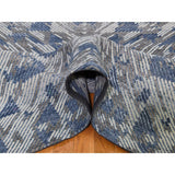 Shahbanu Rugs THE COMPLEXION,Silk With Oxidized Wool Hand-Knotted Modern Rug (8'9" x 12'2") - 8'9" x 12'2"