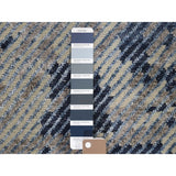 Shahbanu Rugs THE COMPLEXION,Silk With Oxidized Wool Hand-Knotted Modern Rug (8'9" x 12'2") - 8'9" x 12'2"