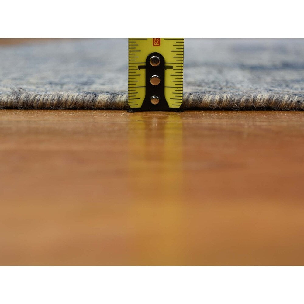 Shahbanu Rugs THE COMPLEXION,Silk With Oxidized Wool Hand-Knotted Modern Rug (8'9" x 12'2") - 8'9" x 12'2"