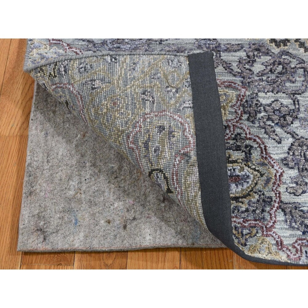 Shahbanu Rugs THE MAHARAJA ,Pure Silk with Oxidized Wool Hand-Knotted Oriental Rug (2'0" x 3'1") - 2'0" x 3'1"