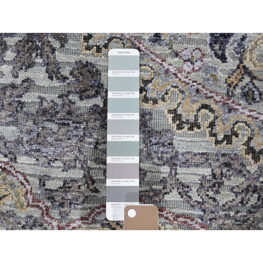 Shahbanu Rugs THE MAHARAJA ,Pure Silk with Oxidized Wool Hand-Knotted Oriental Rug (2'0" x 3'1") - 2'0" x 3'1"