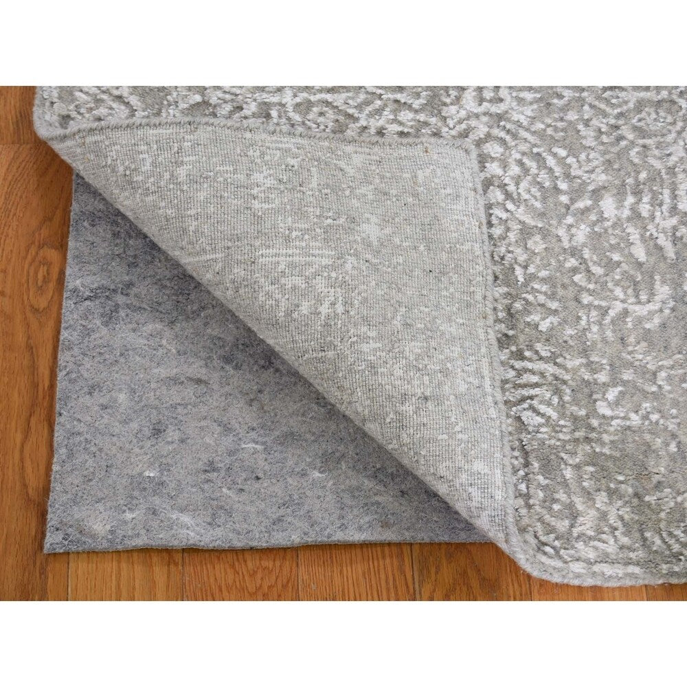 Shahbanu Rugs Tone On Tone Broken Persian Erased Design Runner Hand-Loomed Rug (2'5" x 5'10") - 2'5" x 5'10"