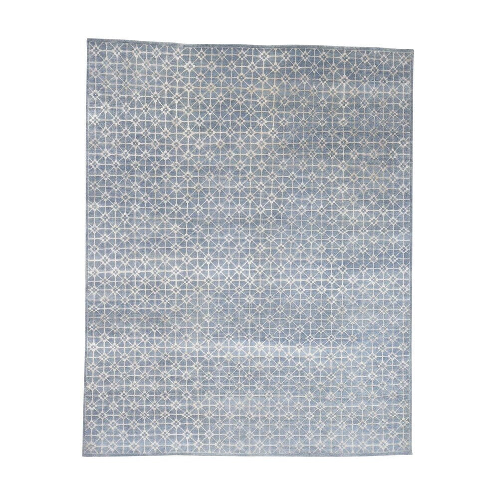 Shahbanu Rugs Tone on Tone Wool and Silk Hand Knotted Oriental Rug - 8'0" x 10'0"