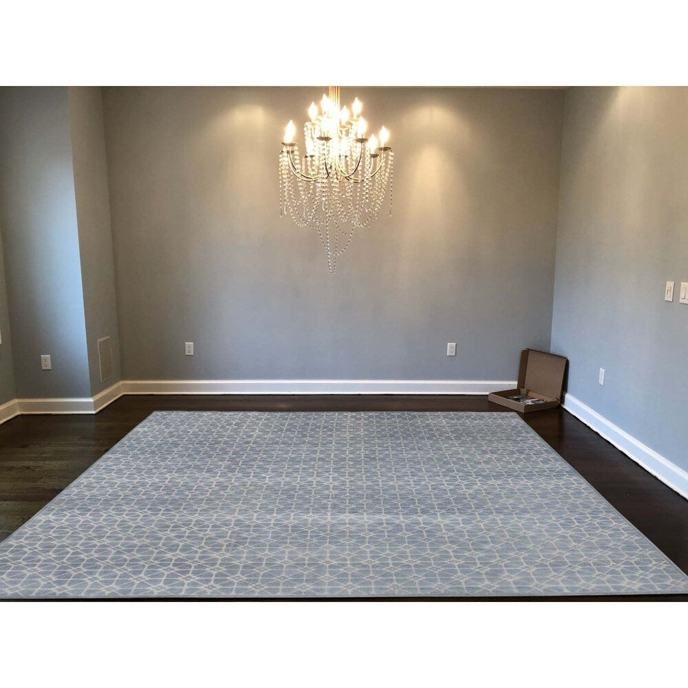 Shahbanu Rugs Tone on Tone Wool and Silk Hand Knotted Oriental Rug - 8'0" x 10'0"