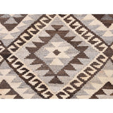 Shahbanu Rugs Undyed Natural Wool Afghan Kilim Reversible Hand Woven Oriental Rug (4'0" x 6'3") - 4'0" x 6'3"