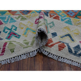 Shahbanu Rugs Veggie Dyes Afghan Kilim Pure Wool Hand Woven Oriental Rug (9'10" x 13'1") - 9'10" x 13'1"
