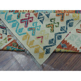 Shahbanu Rugs Veggie Dyes Afghan Kilim Pure Wool Hand Woven Oriental Rug (9'10" x 13'1") - 9'10" x 13'1"