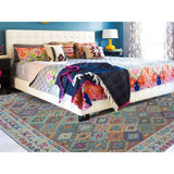 Shahbanu Rugs Veggie Dyes Afghan Kilim Pure Wool Hand Woven Oriental Rug (9'10" x 13'1") - 9'10" x 13'1"