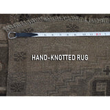 Shahbanu Rugs Vintage Afghan Baluch Natural Color Runner Hand-Knotted Pure Wool Rug (2'8" x 14'0") - 2'8" x 14'0"