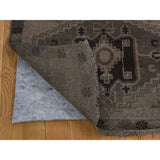 Shahbanu Rugs Vintage Afghan Baluch Natural Color Runner Hand-Knotted Pure Wool Rug (2'8" x 14'0") - 2'8" x 14'0"