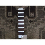 Shahbanu Rugs Vintage Afghan Baluch Natural Color Runner Hand-Knotted Pure Wool Rug (2'8" x 14'0") - 2'8" x 14'0"