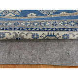 Shahbanu Rugs Vintage Look Kazak Pure Wool Octagonal Hand-Knotted Rug (7'9" x 8'0") - 7'9" x 8'0"