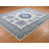 Shahbanu Rugs Vintage Look Kazak Pure Wool With Geometric Design Hand-Knotted Rug (8'0" x 9'10") - 8'0" x 9'10"