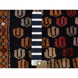 Shahbanu Rugs Vintage North West Persian With Repetitive Design Wide Runner Rug (3'10" x 9'6") - 3'10" x 9'6"