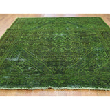 Shahbanu Rugs Vintage Overdyed Persian Bibikabad Hand-Knotted Oriental Rug - 7'0" x 9'6"
