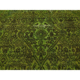 Shahbanu Rugs Vintage Overdyed Persian Bibikabad Hand-Knotted Oriental Rug - 7'0" x 9'6"