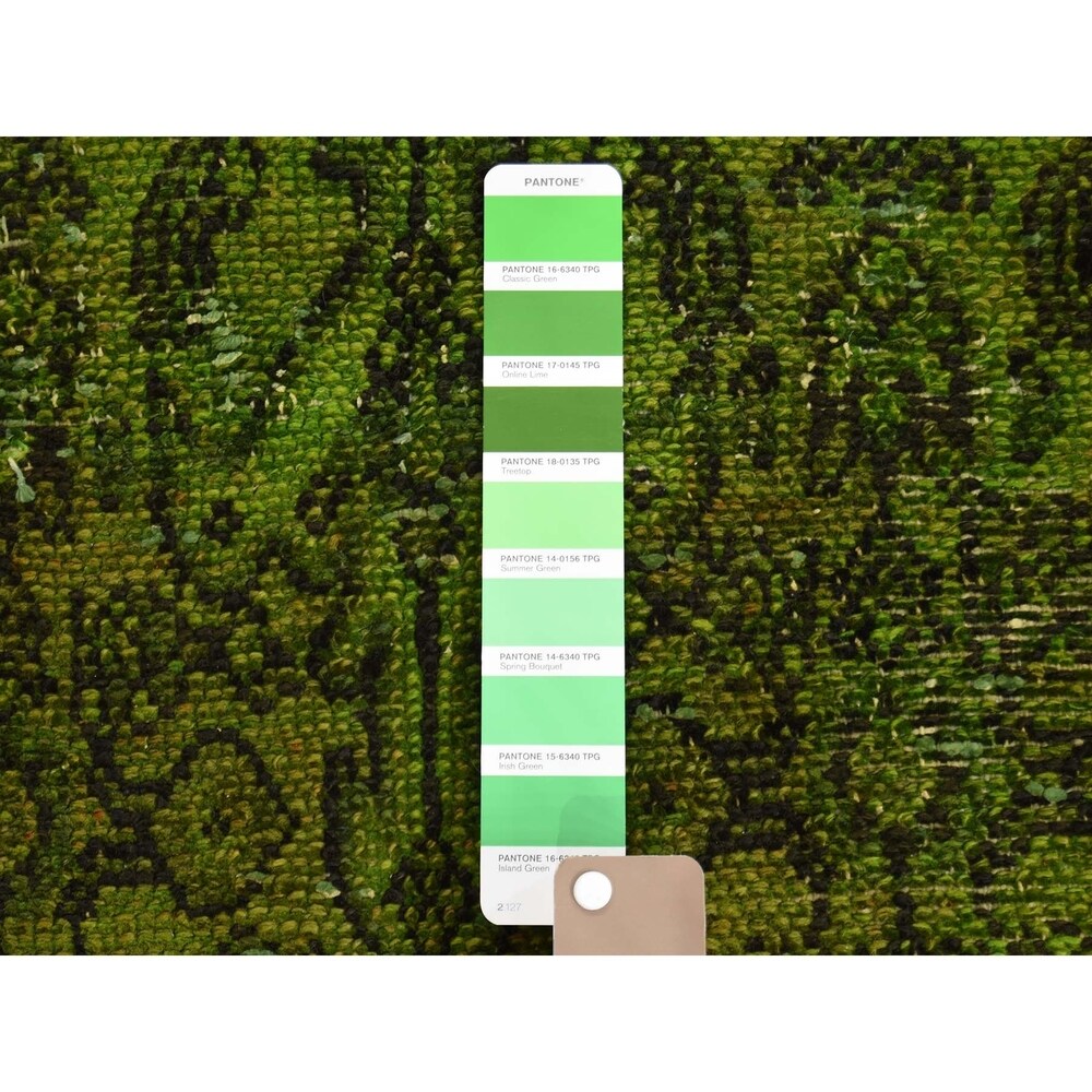 Shahbanu Rugs Vintage Overdyed Persian Bibikabad Hand-Knotted Oriental Rug - 7'0" x 9'6"
