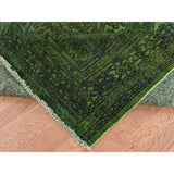 Shahbanu Rugs Vintage Overdyed Persian Bibikabad Hand-Knotted Oriental Rug - 7'0" x 9'6"