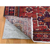 Shahbanu Rugs Vintage Persian Karajeh Pure Wool Hand-Knotted Wide Runner Rug (4'0" x 11'0") - 4'0" x 11'0"
