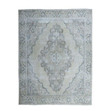 Shahbanu Rugs Vintage White Wash Tabriz Worn Wool Hand-Knotted Oriental Rug (9'5" x 10'8") - 9'5" x 10'8"