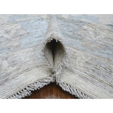 Shahbanu Rugs Whisper White Hand Knotted Wool Weft Village Floral Medallions Faded Afghan Oushak Rug (8'10"x11'10")