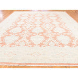 Shahbanu Rugs White Wash Oushak Pure Wool Hand Knotted Oriental Rug - 9'0" x 11'10"