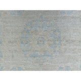 Shahbanu Rugs White Wash Peshawar Pure Wool Hand-Knotted Oriental Runner Rug (2'7" x 13'7") - 2'7" x 13'7"