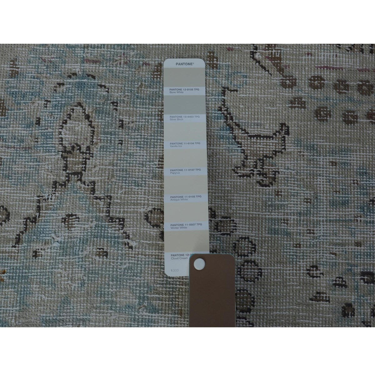 White Wash Vintage Worn Down Persian Tabriz Handmade Rug(9'6"x12'1") - 9'6" x 12'1" - 9'6" x 12'1"