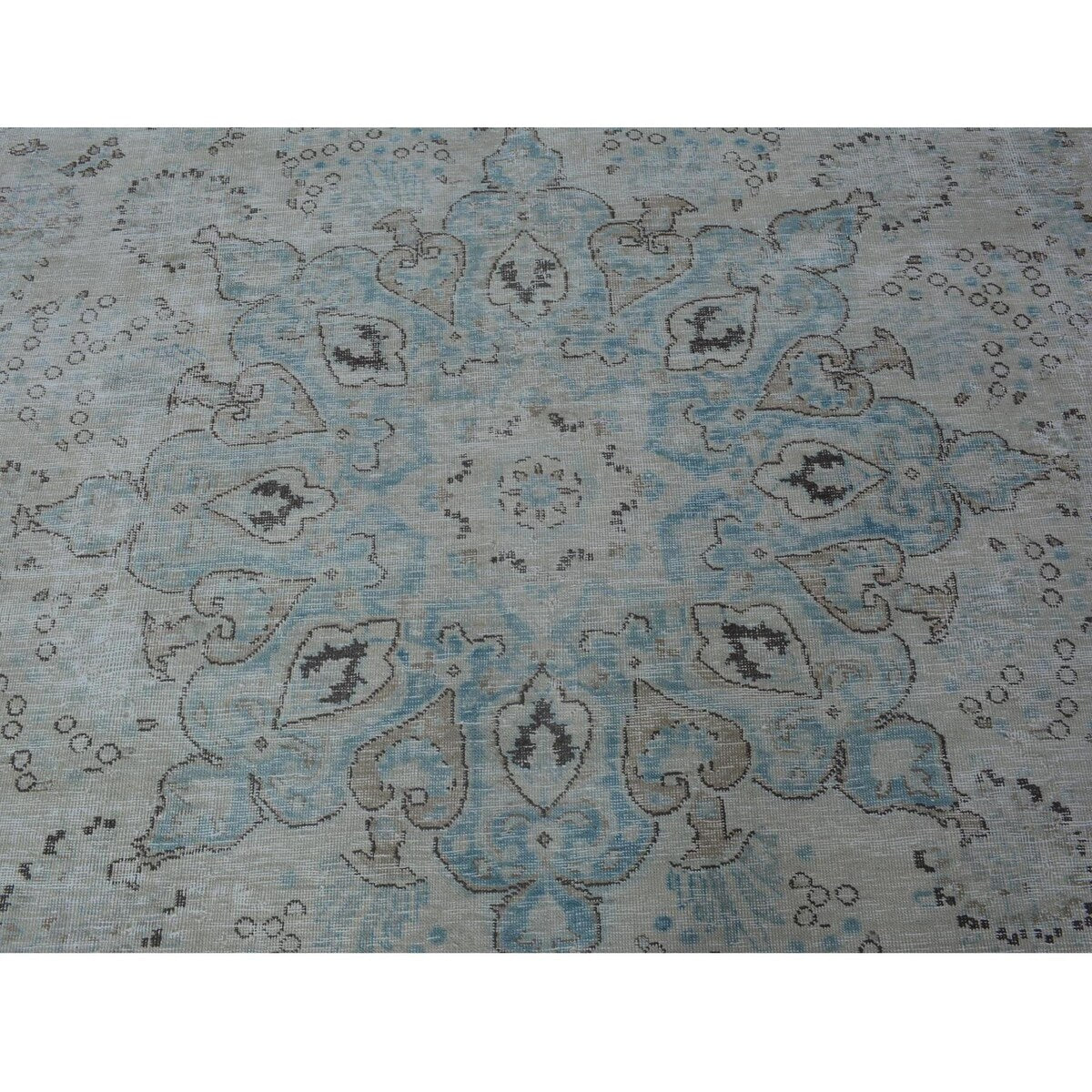 White Wash Vintage Worn Down Persian Tabriz Handmade Rug(9'6"x12'1") - 9'6" x 12'1" - 9'6" x 12'1"