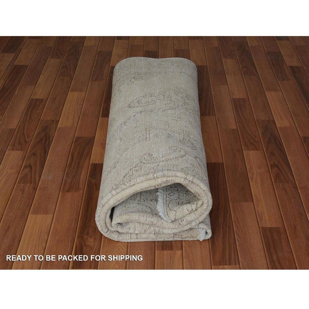 White Wash Vintage & Worn Down Persian Tabriz Handmade Rug(8'7"x11'9") - 8'7" x 11'9"