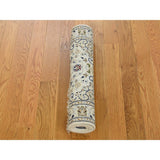 Shahbanu Rugs Wool And Silk 250 KPSI Ivory Nain Hand-Knotted Oriental Rug (2'1" x 3'1") - 2'1" x 3'1"
