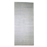 Shahbanu Rugs Wool And Silk Grass Design Gallery Size Hand-Knotted Oriental Rug (8'1" x 18'2") - 8'1" x 18'2"