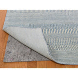 Shahbanu Rugs Wool And Silk Grass Design Gallery Size Hand-Knotted Oriental Rug (8'1" x 18'2") - 8'1" x 18'2"