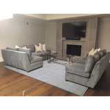 Shahbanu Rugs Wool And Silk Grass Design Gallery Size Hand-Knotted Oriental Rug (8'1" x 18'2") - 8'1" x 18'2"